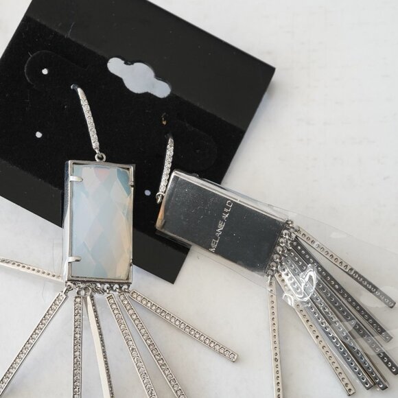 Anthropologie Melanie Auld Moonstone Fringe Earrings - Picture 4 of 4